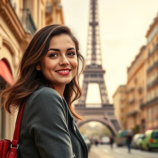 Affiche de la série 'Amour à Paris', une comédie romantique suivant les péripéties amoureuses d'une jeune Américaine à Paris.