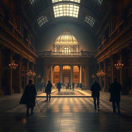 Affiche de la série 'Le Mystère du Louvre', une série dramatique historique explorant les secrets et les intrigues du célèbre musée parisien.